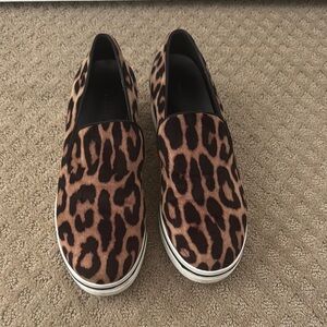 Stella McCartney Leopard Print Bronx Wedge Sneakers